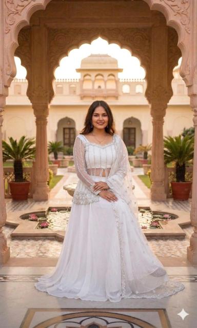 HB 251 Rangoli silk White Bridal lehenga wholesalers in Delhi - wholesale export